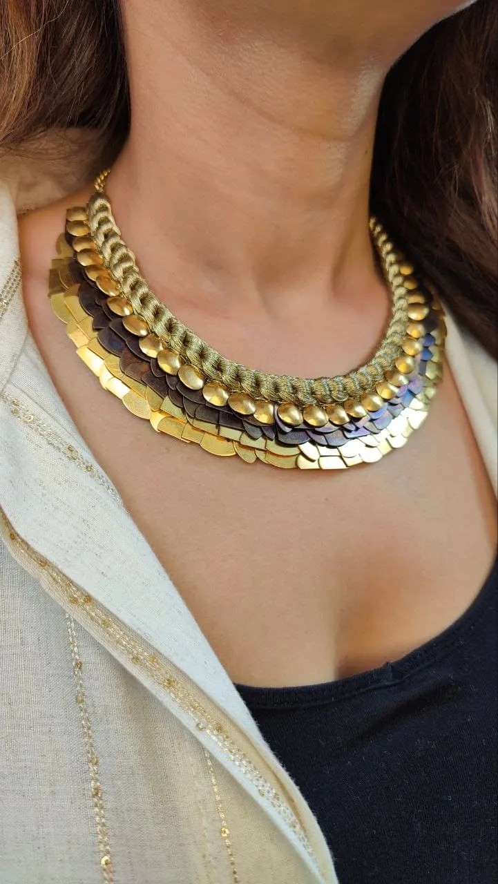 Golden Sunlit Choker Necklace