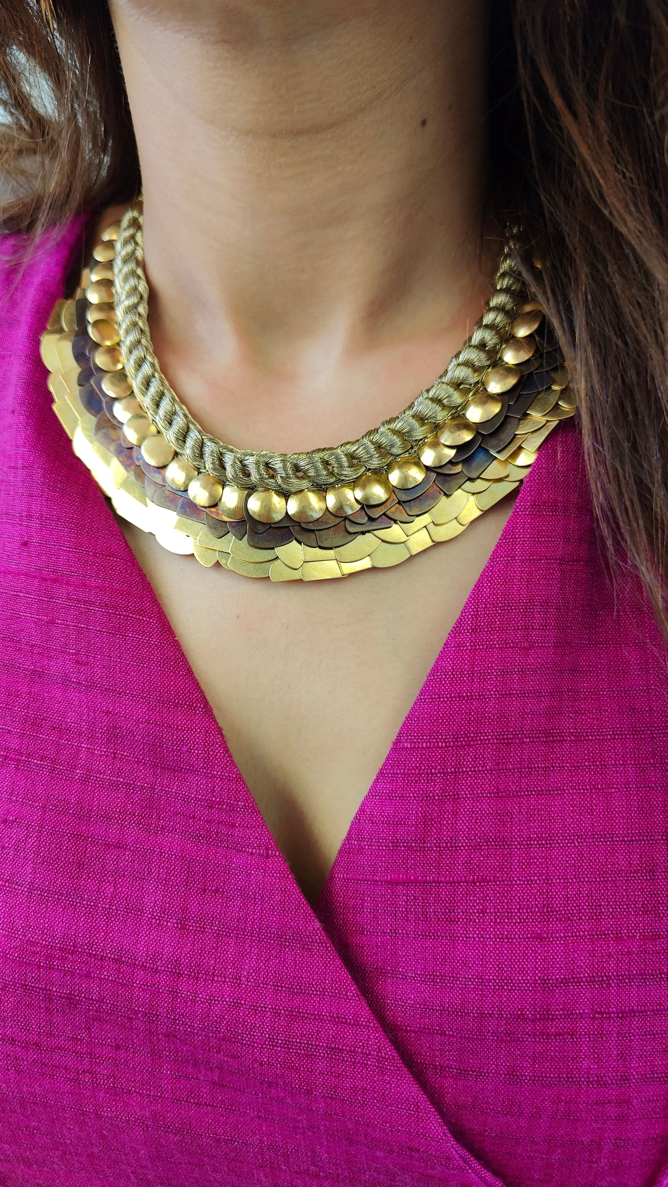 Golden Sunlit Choker Necklace