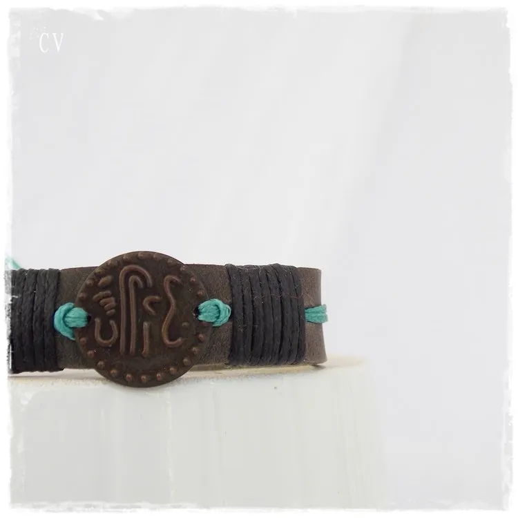 Gypsy Coin Leather Bracelet