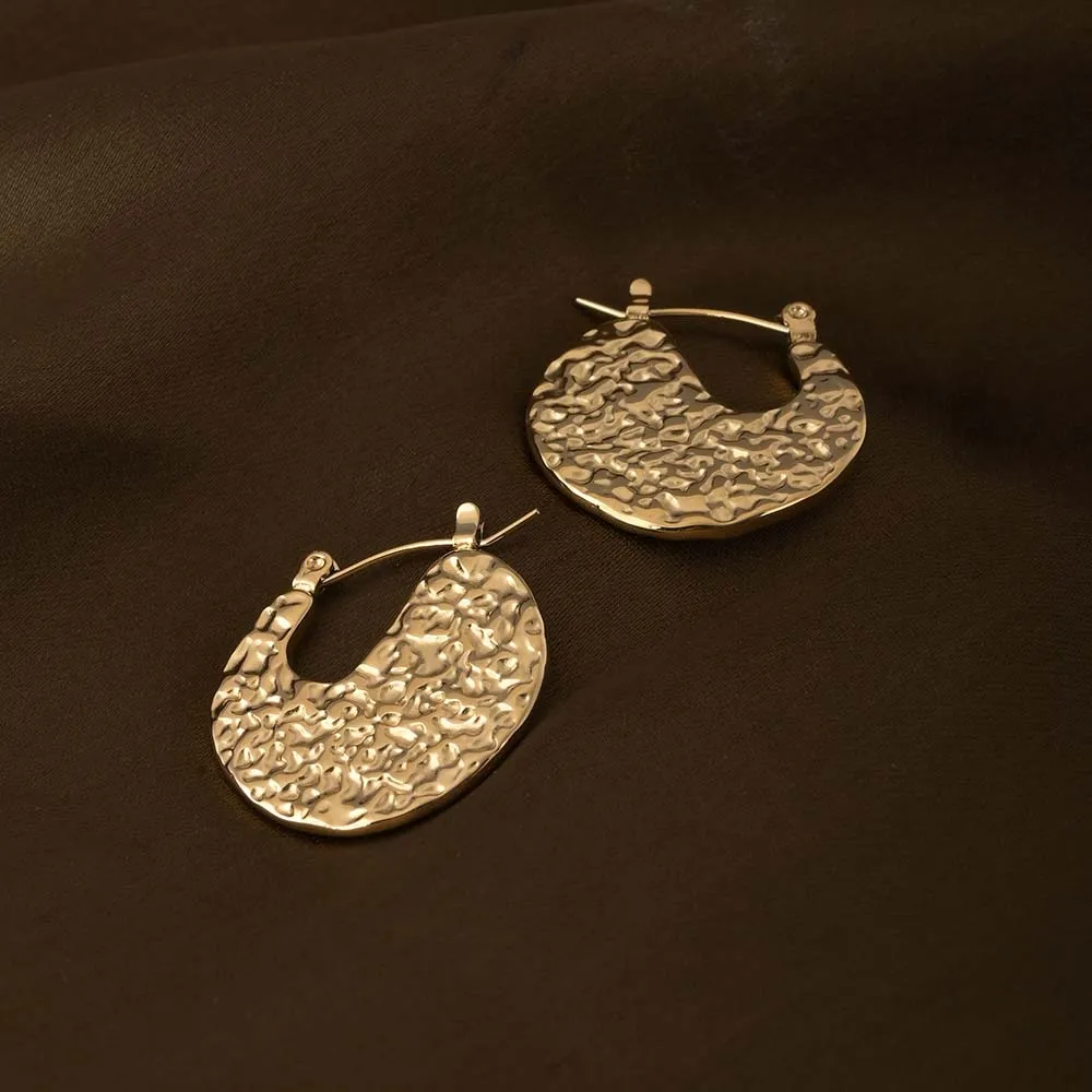 Hammered Gold Earrings