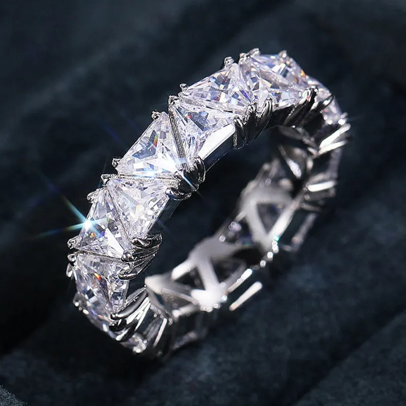 Handmade Eternity Promise Crystal Ring