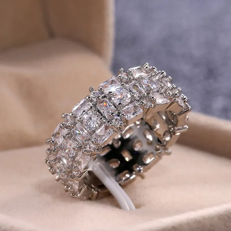 Handmade Eternity Promise Crystal Ring