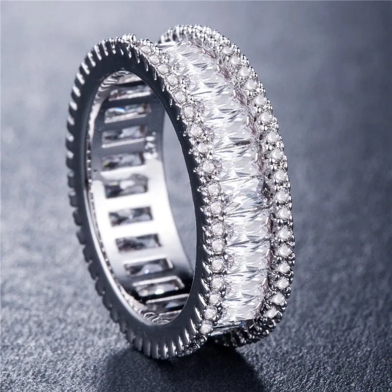 Handmade Eternity Promise Crystal Ring