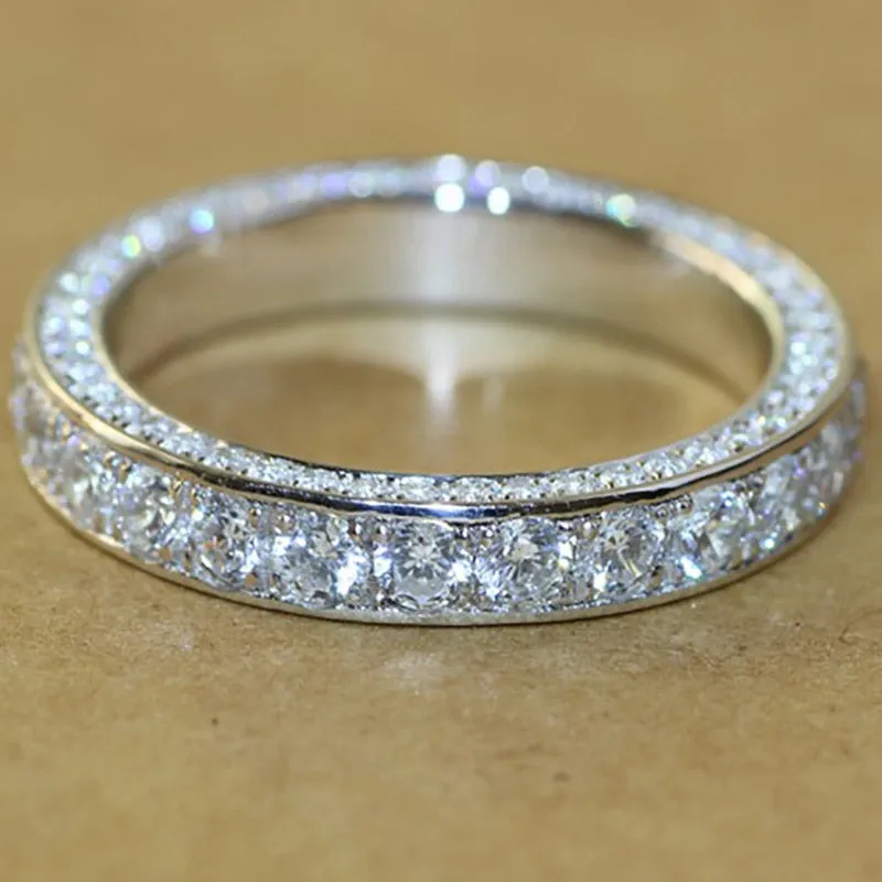 Handmade Eternity Promise Crystal Ring