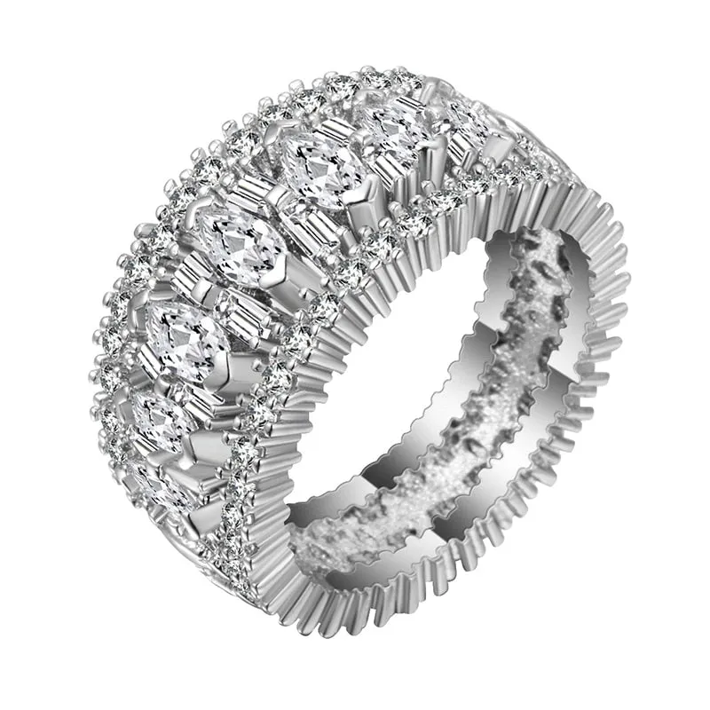 Handmade Eternity Promise Crystal Ring