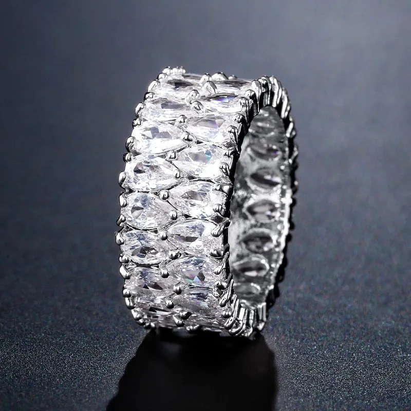 Handmade Eternity Promise Crystal Ring