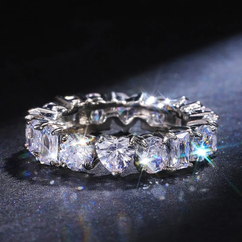 Handmade Eternity Promise Crystal Ring