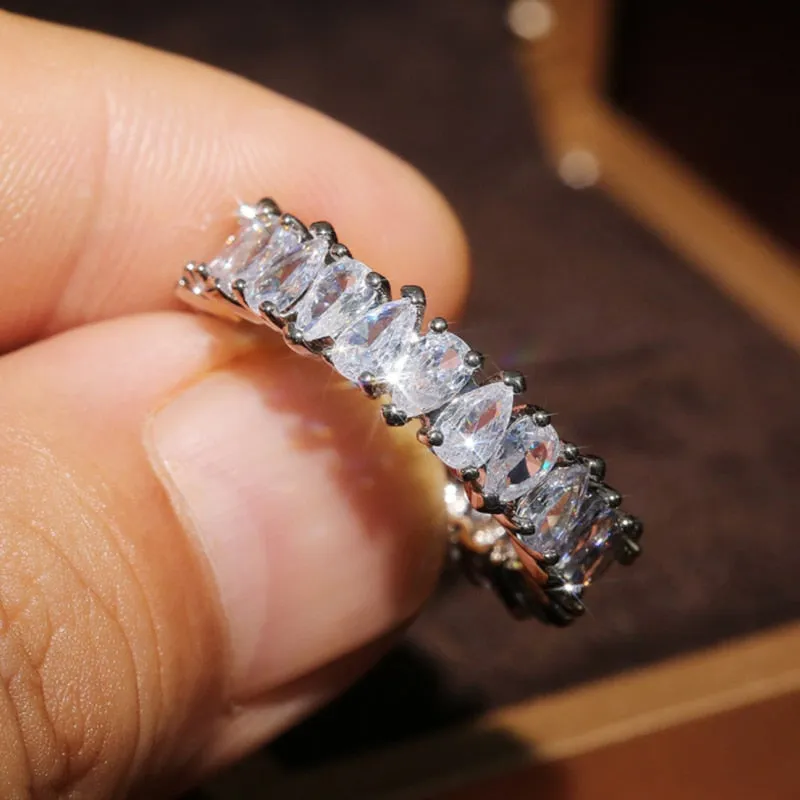 Handmade Eternity Promise Crystal Ring