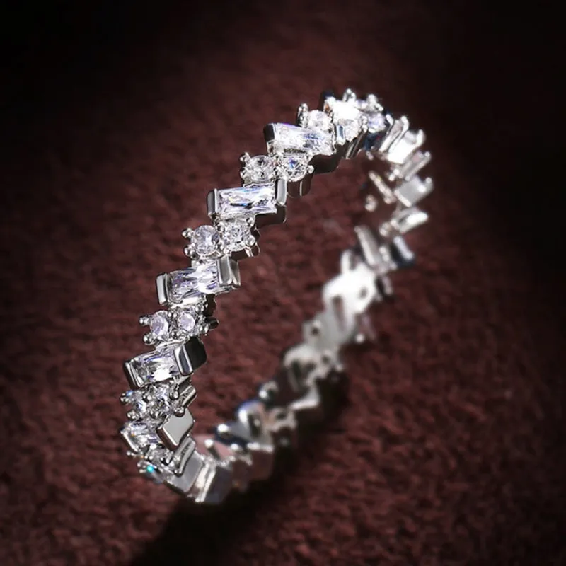 Handmade Eternity Promise Crystal Ring