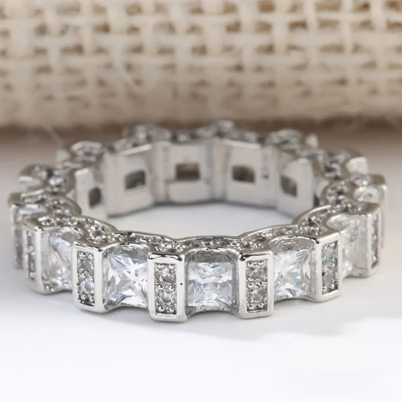 Handmade Eternity Promise Crystal Ring