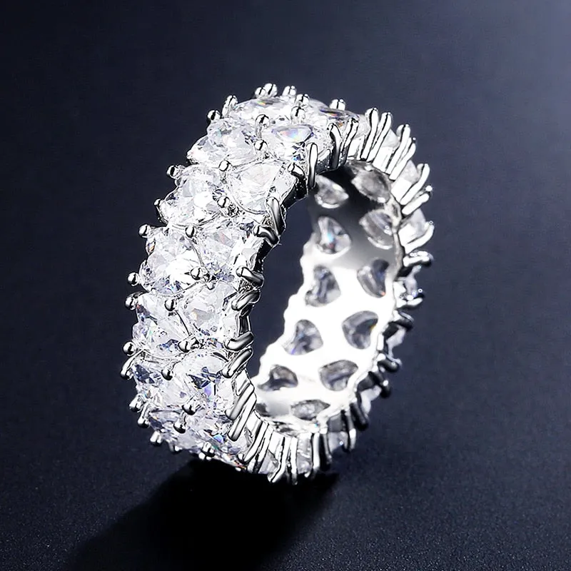 Handmade Eternity Promise Crystal Ring