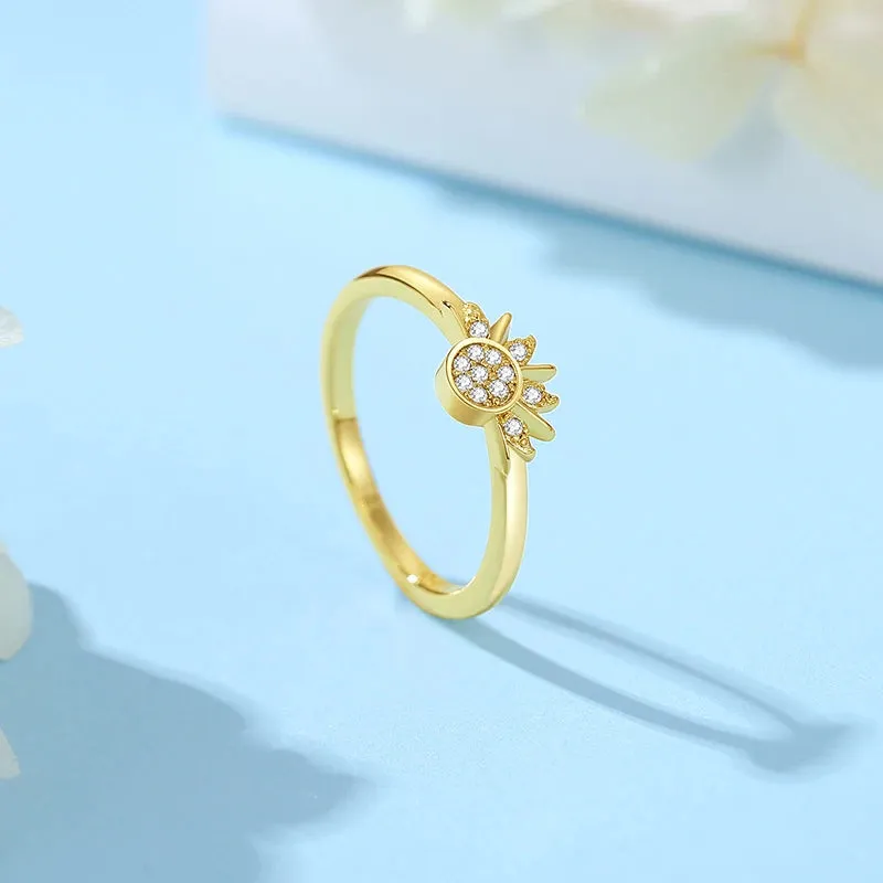 Heart Infinity Silver Gold Ring