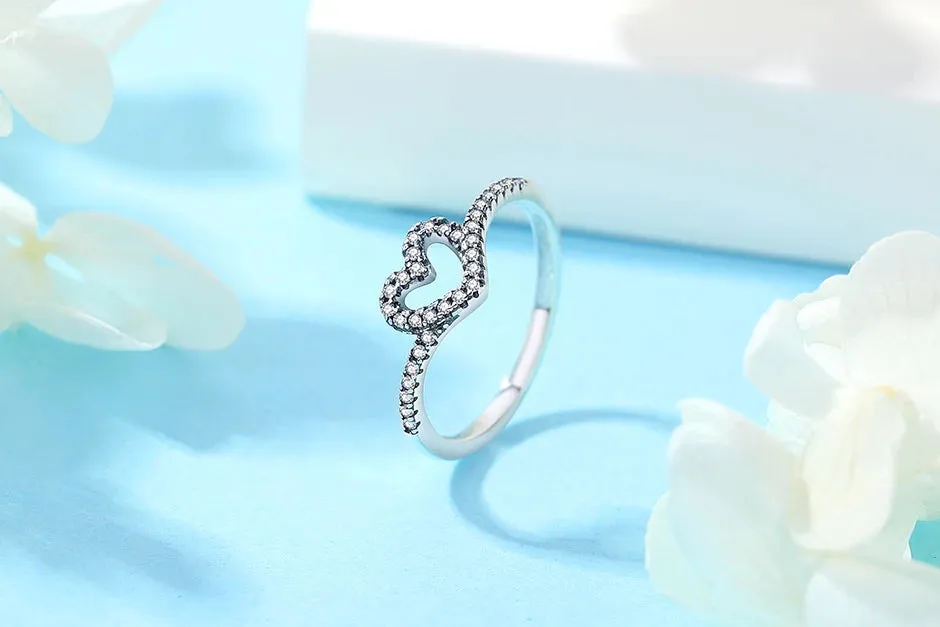 Heart Infinity Silver Gold Ring