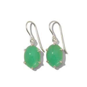 Helene Earring, Chrysoprase, Silver