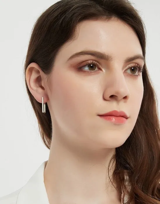 Hoop Square Minimalist Square Hoop Earrings