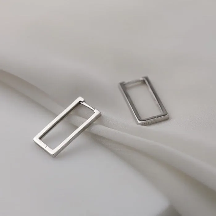 Hoop Square Minimalist Square Hoop Earrings