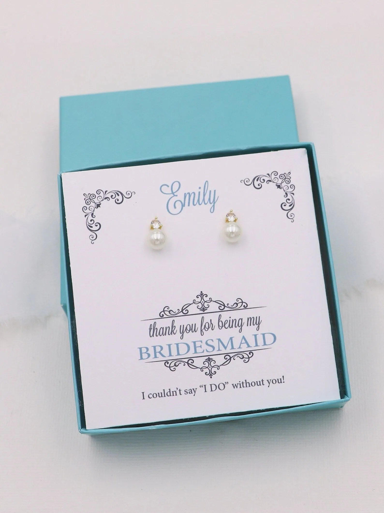 Jennifer Bridesmaids Pearl Jewelry Earrings