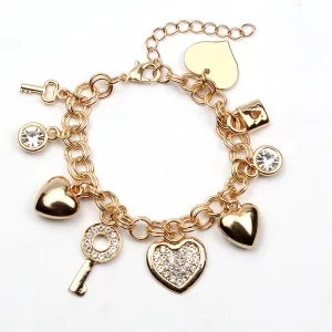 Key lock O-shaped bohemian bracelet