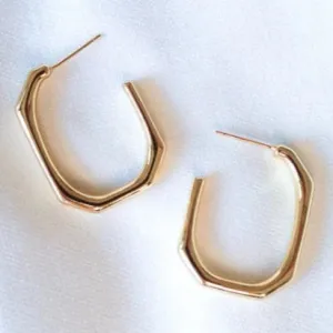 Kinsey Designs | Polly Gold Tone Rectangular Hoop Earrings