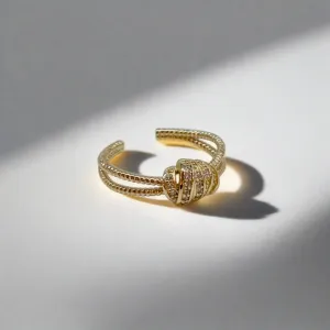 Lauren Pave Knot Ring