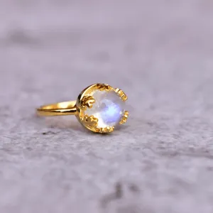 Leafy Bloom- Moonstone Ring