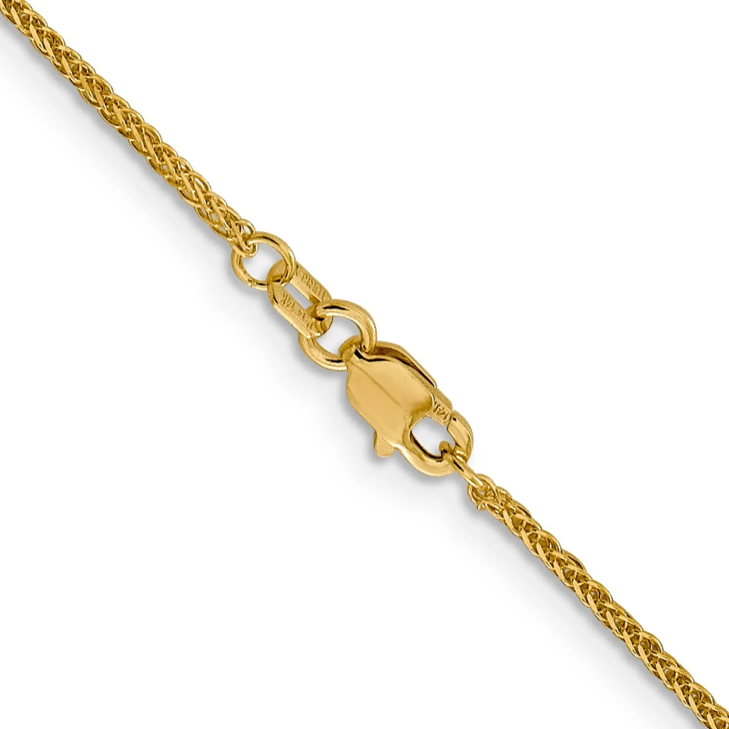 Leslies 14k Yellow Gold 1 mm Quadra Wheat Chain