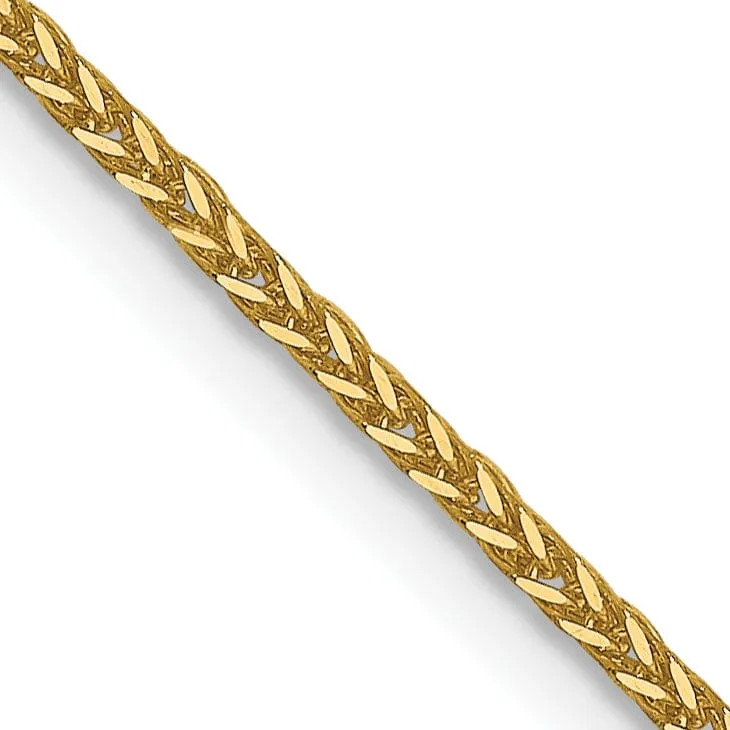 Leslies 14k Yellow Gold 1 mm Quadra Wheat Chain