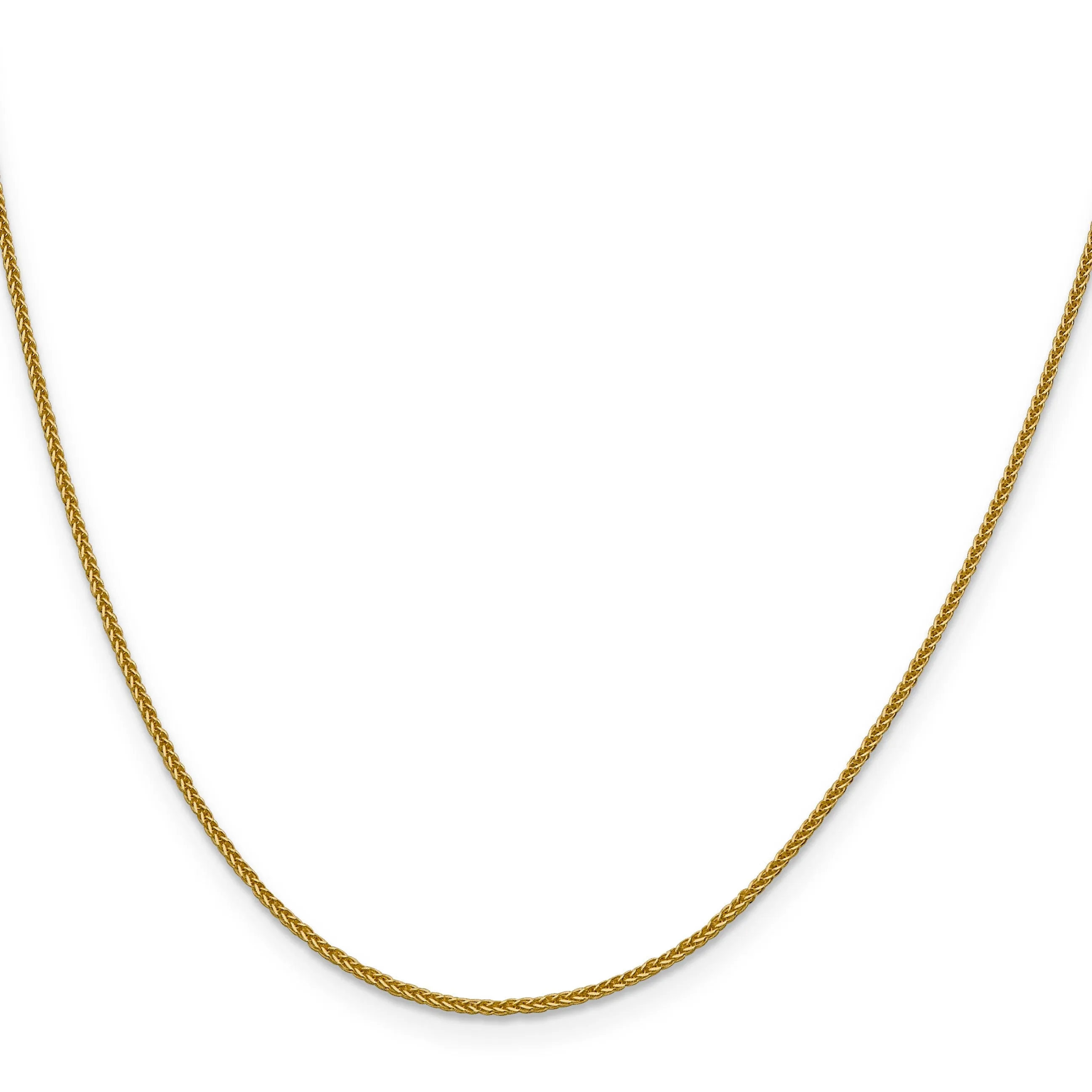 Leslies 14k Yellow Gold 1 mm Quadra Wheat Chain