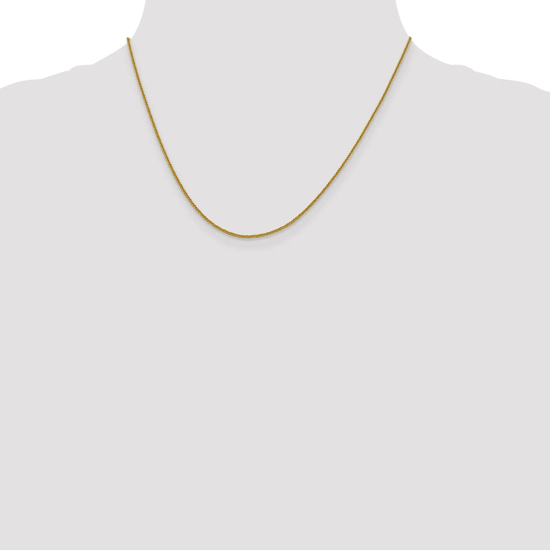 Leslies 14k Yellow Gold 1 mm Quadra Wheat Chain