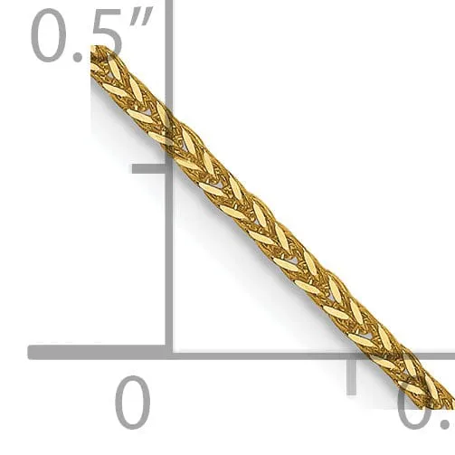 Leslies 14k Yellow Gold 1 mm Quadra Wheat Chain