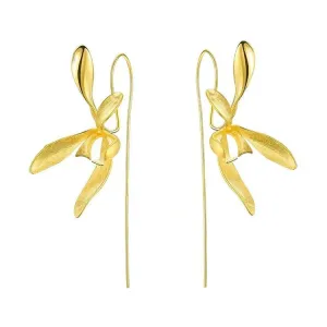 Minimalist Aesthetic Orchid Earrings