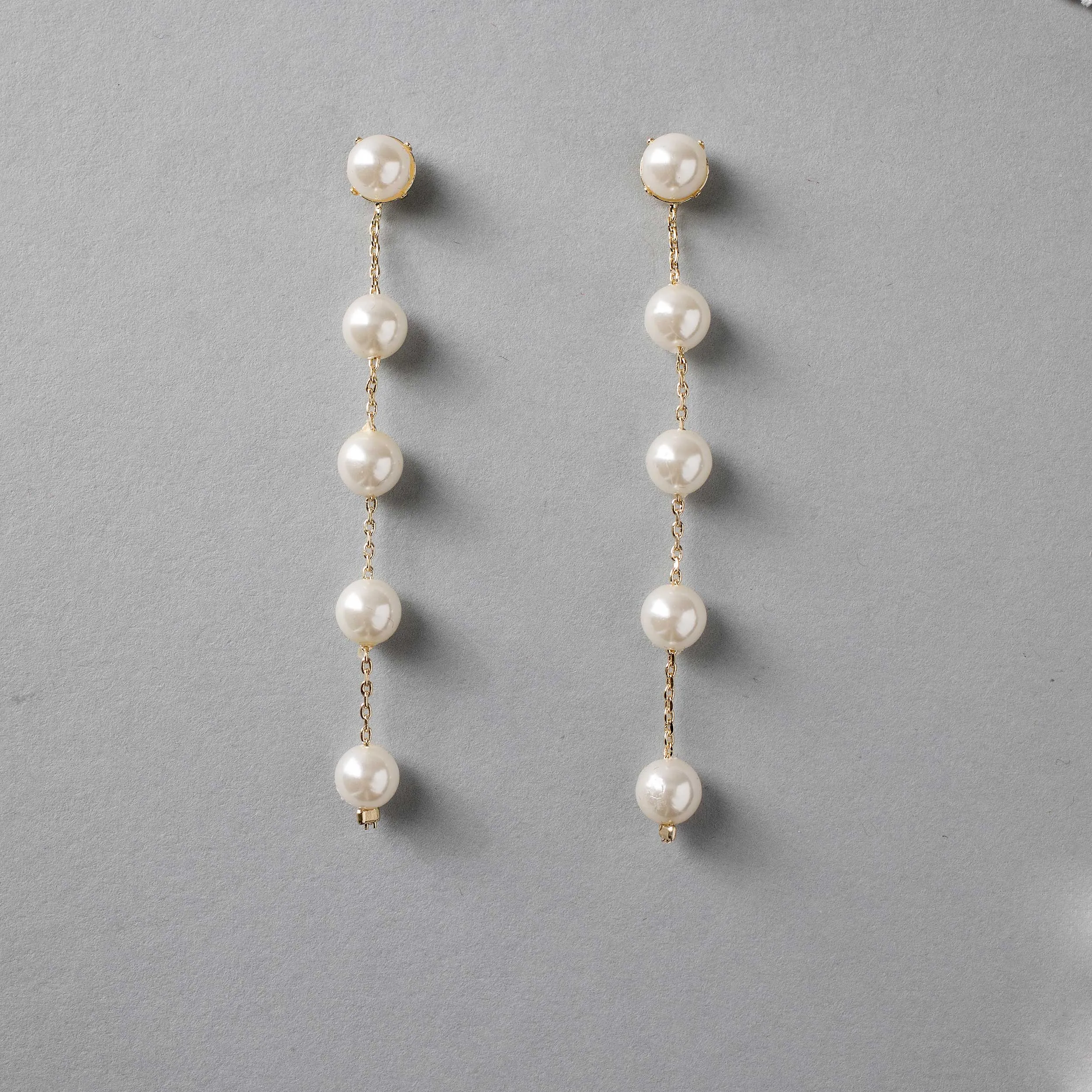 Minimalist Pearl Dangle Earrings