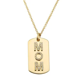 Mom ID Tag Necklace