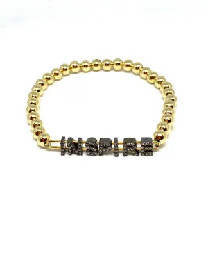 Nathan & Moe INSPIRE ID Bracelet with 5mm Gold Filled Beads