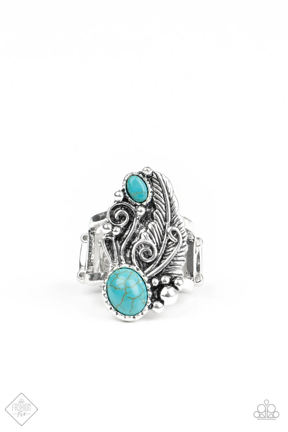 Paparazzi Desert Nest Blue Ring - August 2020 Fashion Fix Ring