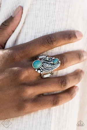 Paparazzi Desert Nest Blue Ring - August 2020 Fashion Fix Ring