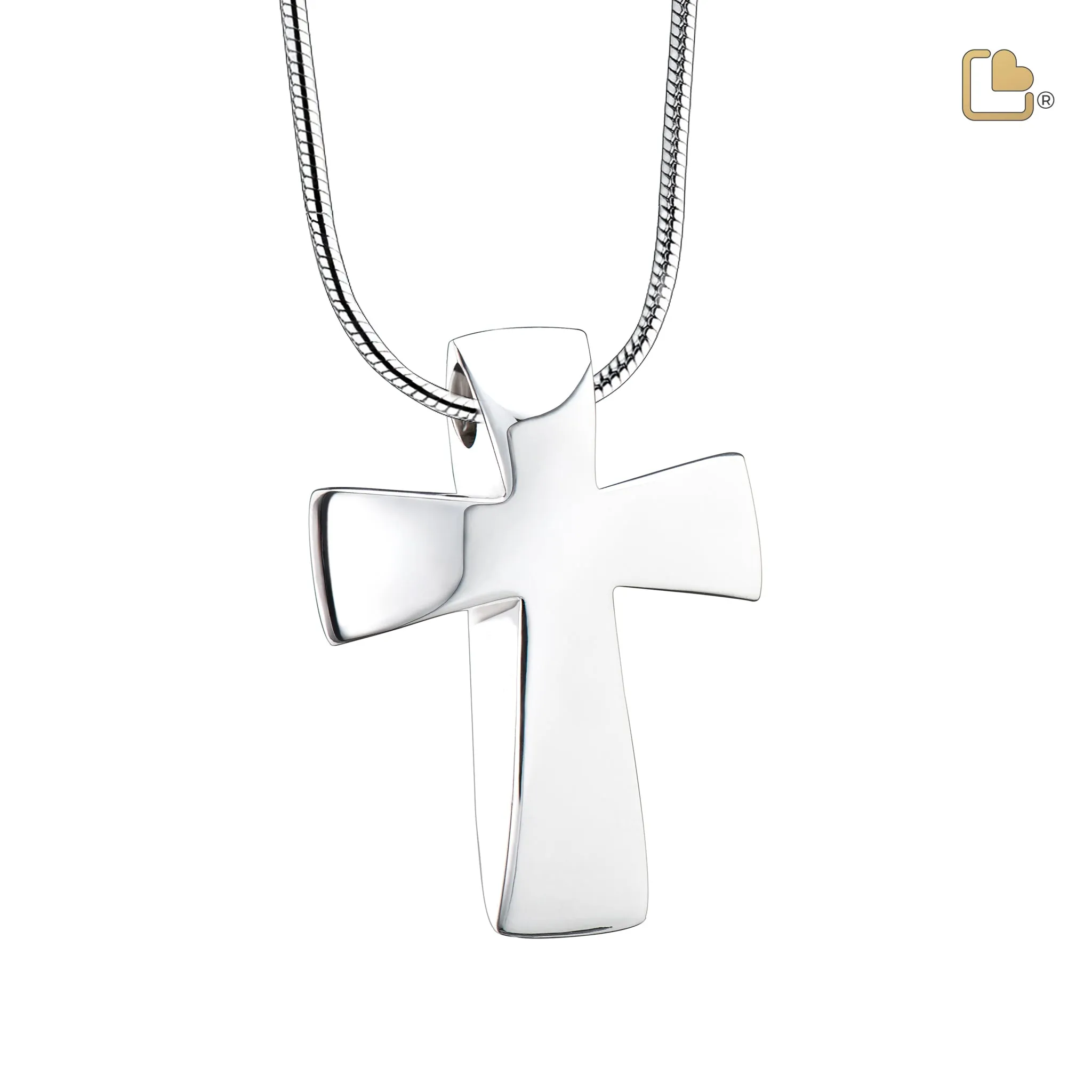 PD1090   Cross Ashes Pendant Pol Silver