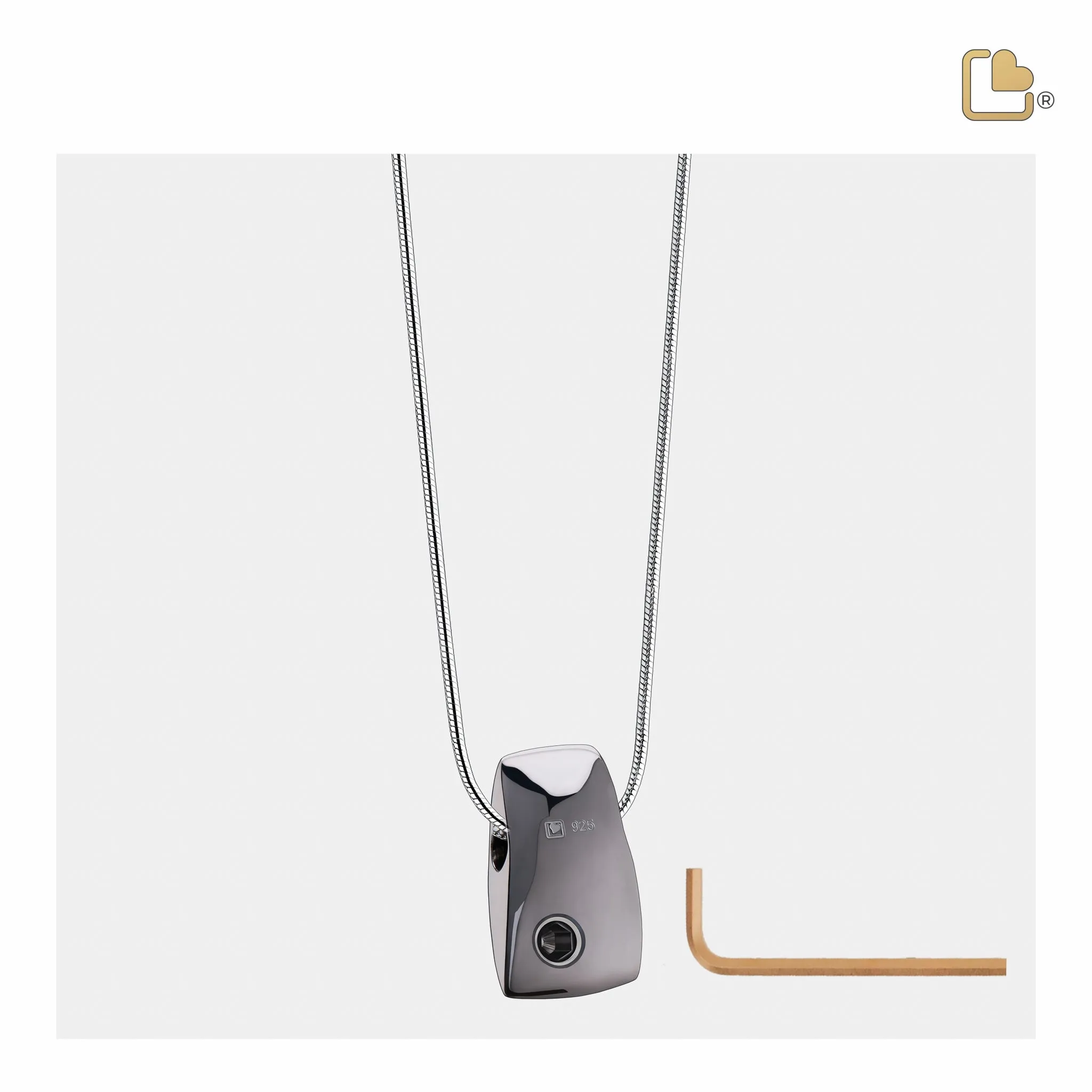 PD1121   Tribute Ashes Pendant Bru Ruthenium