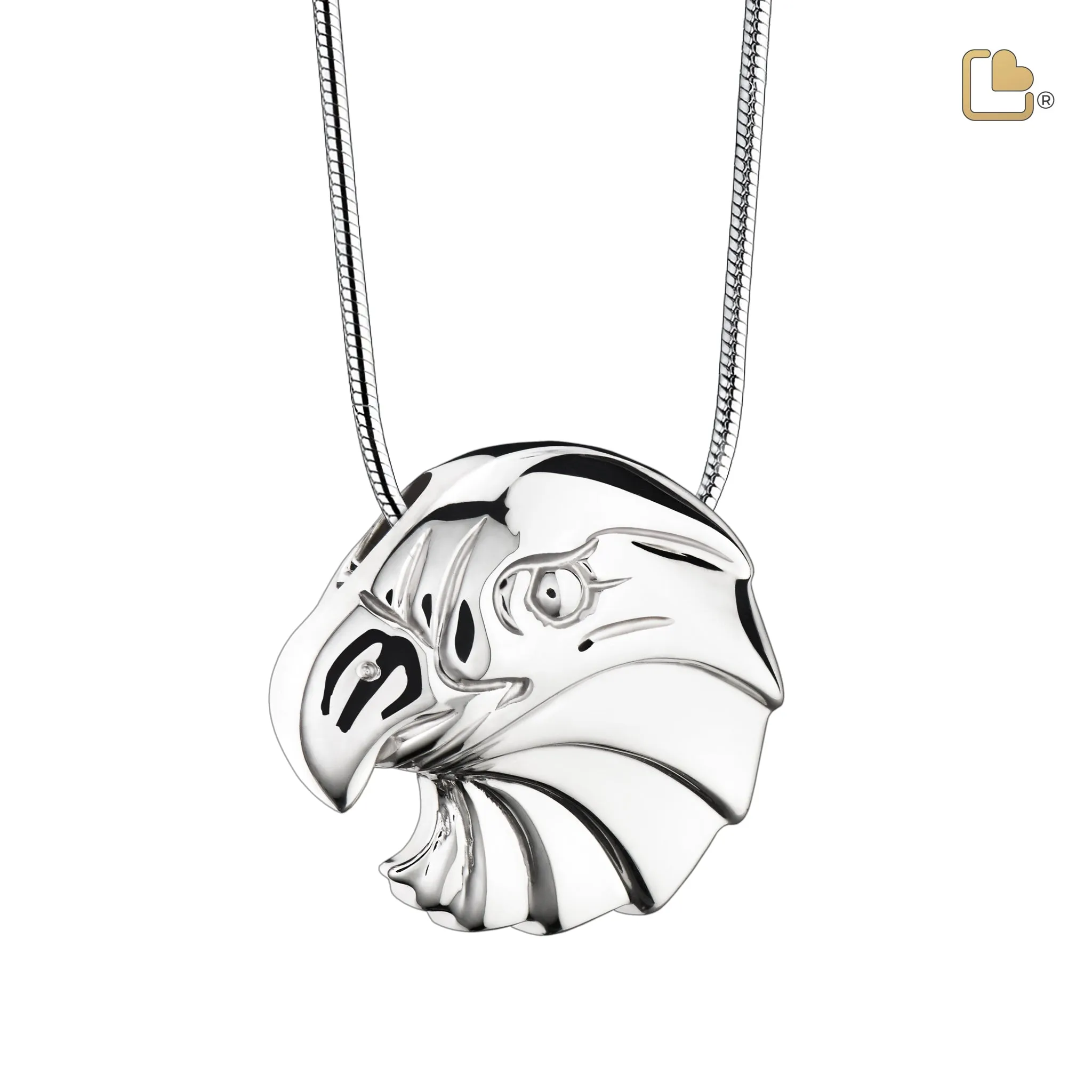 PD1150   Eagle Ashes Pendant Pol Silver