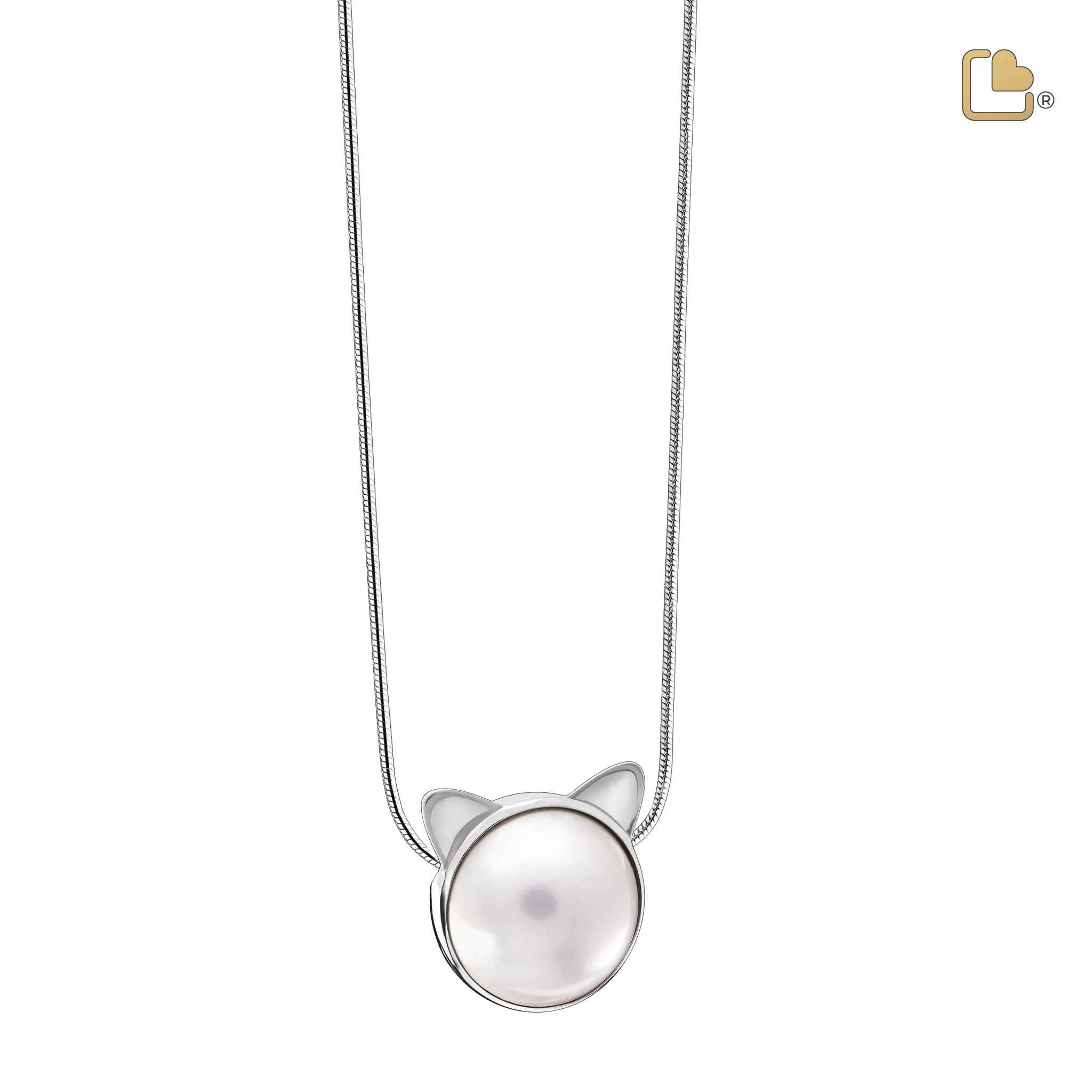 PD1420   CatPearl Ashes Pendant Pol Silver