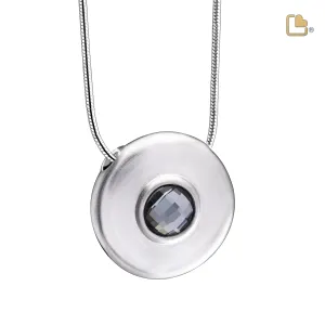 PD1440   Simplicity Ashes Pendant Bru Silver w/Swarovski®