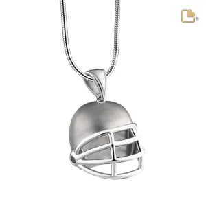 PD1510   Football Helmet Ashes Pendant Pol & Bru Silver