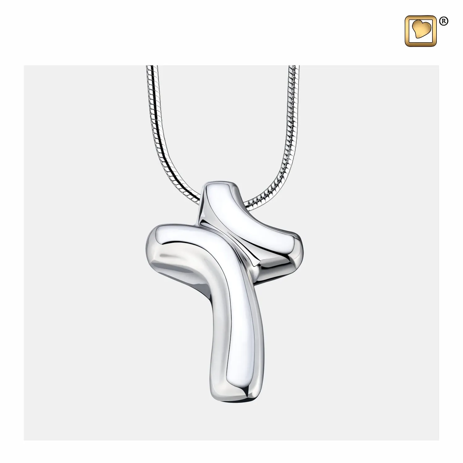 Pendant: LoveCross - Rhodium Plated - PD1132