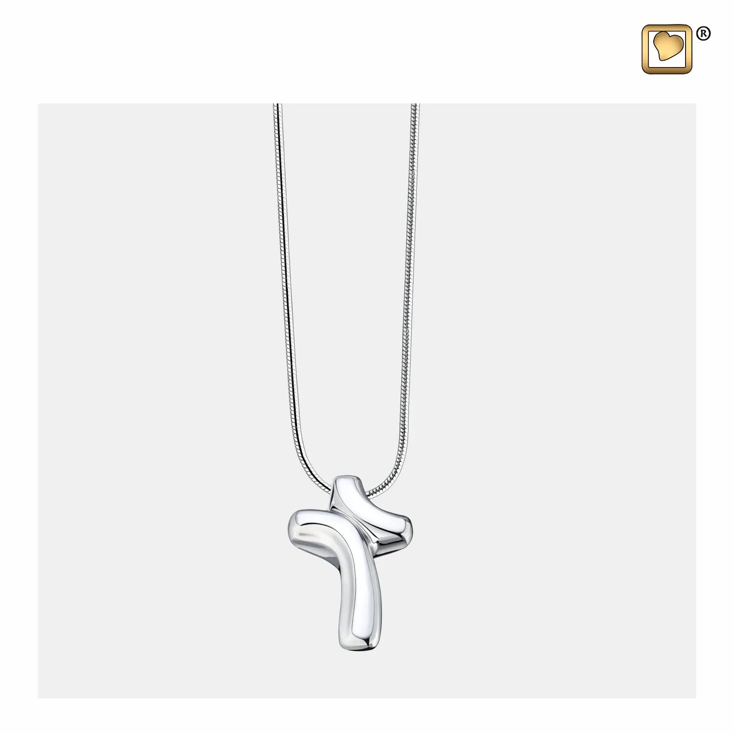 Pendant: LoveCross - Rhodium Plated - PD1132