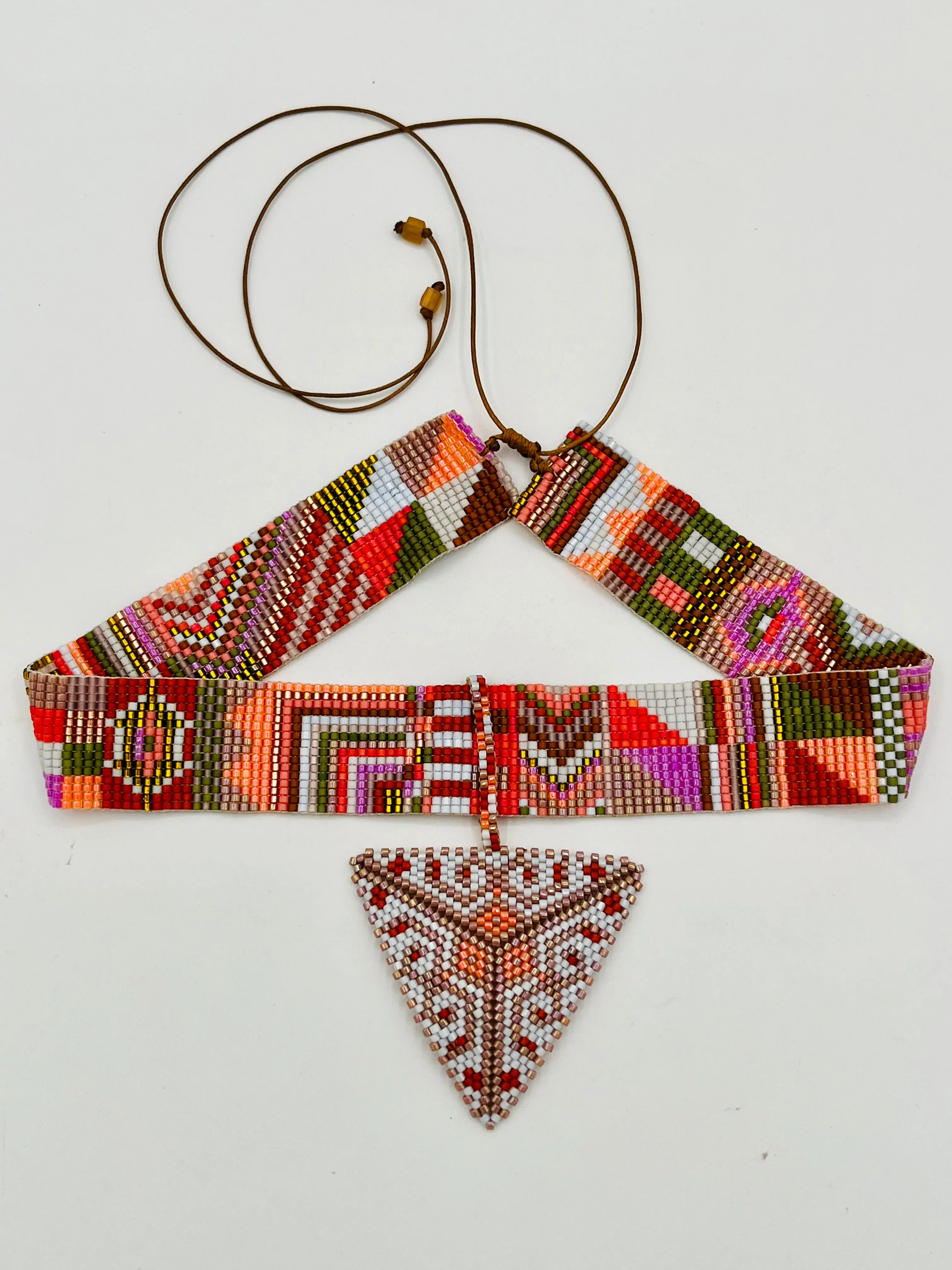 Pyramid Pendant Choker/Headpiece-16 line