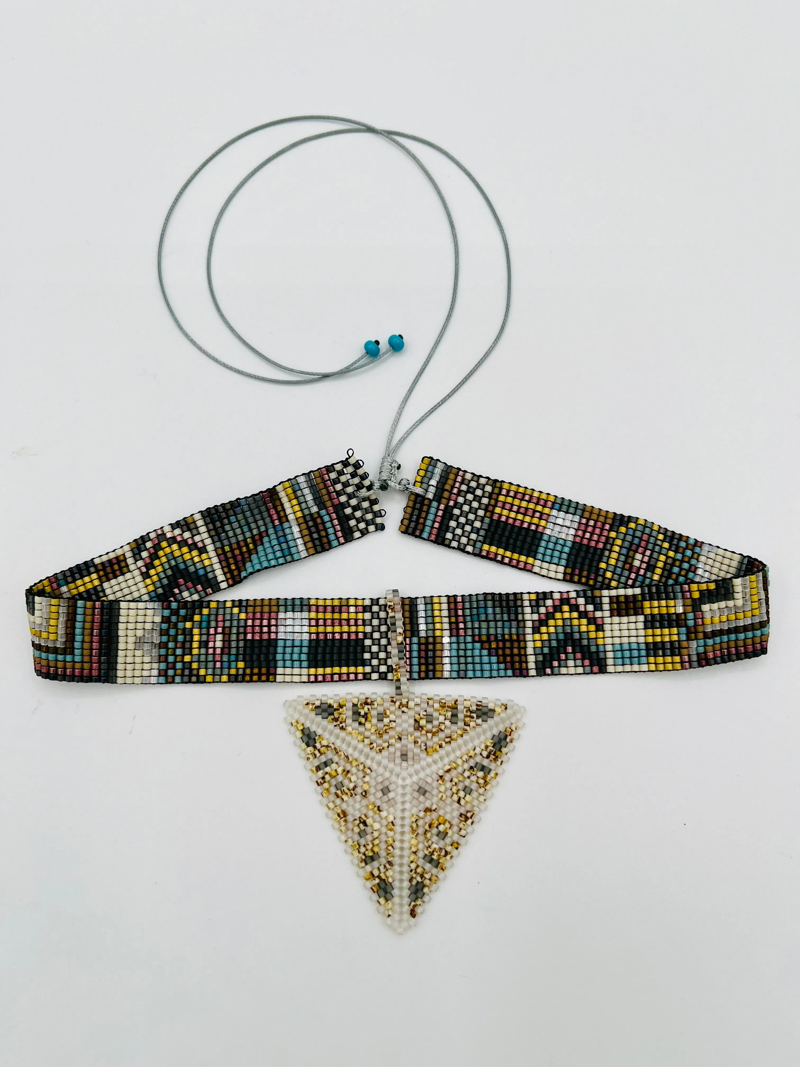 Pyramid Pendant Choker/Headpiece-16 line