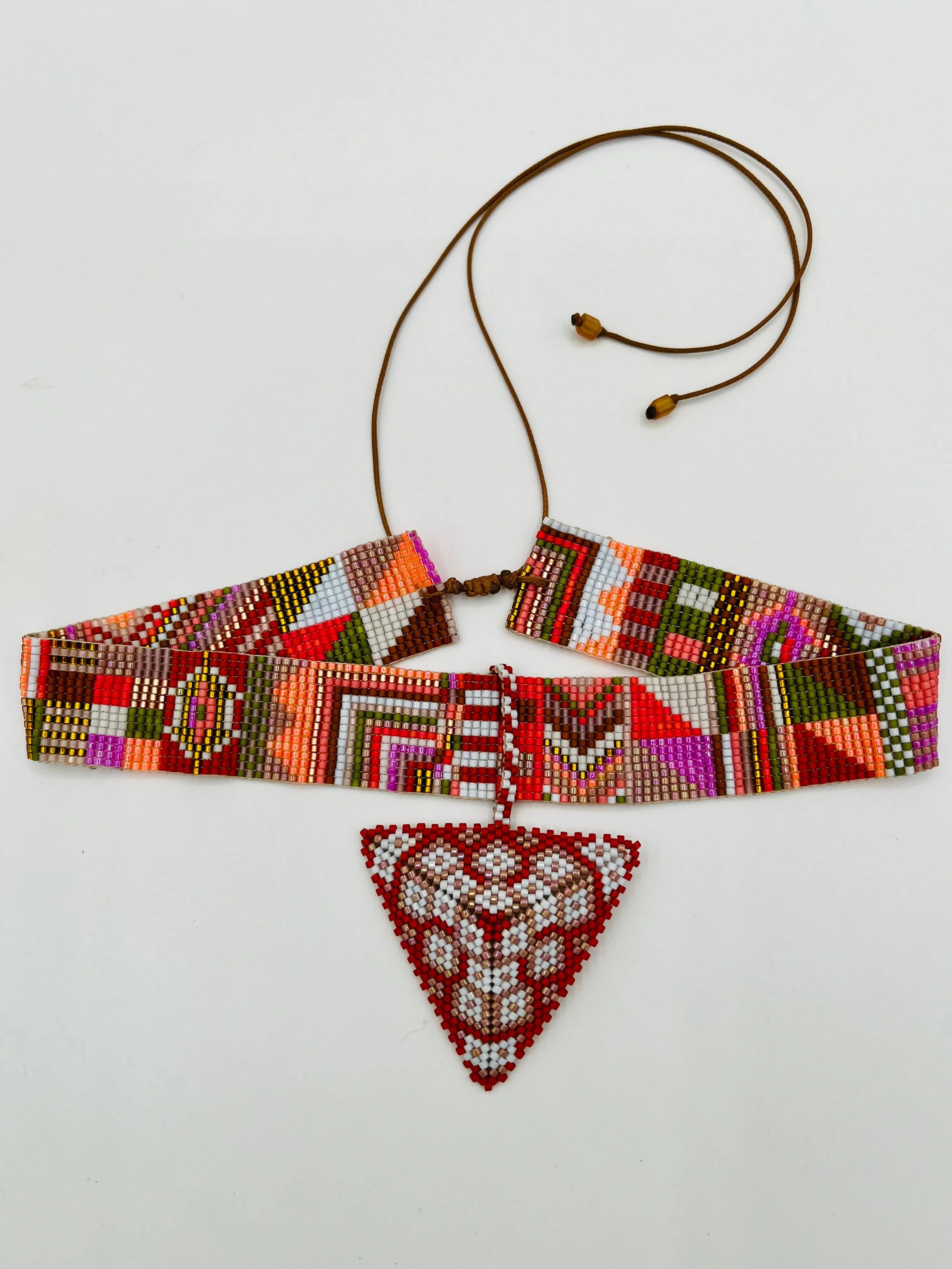 Pyramid Pendant Choker/Headpiece-16 line