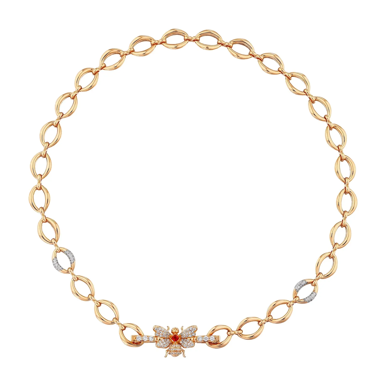 QUEEN BEE ARTEMIS RUBY BAGUETTE DIAMOND CHOKER