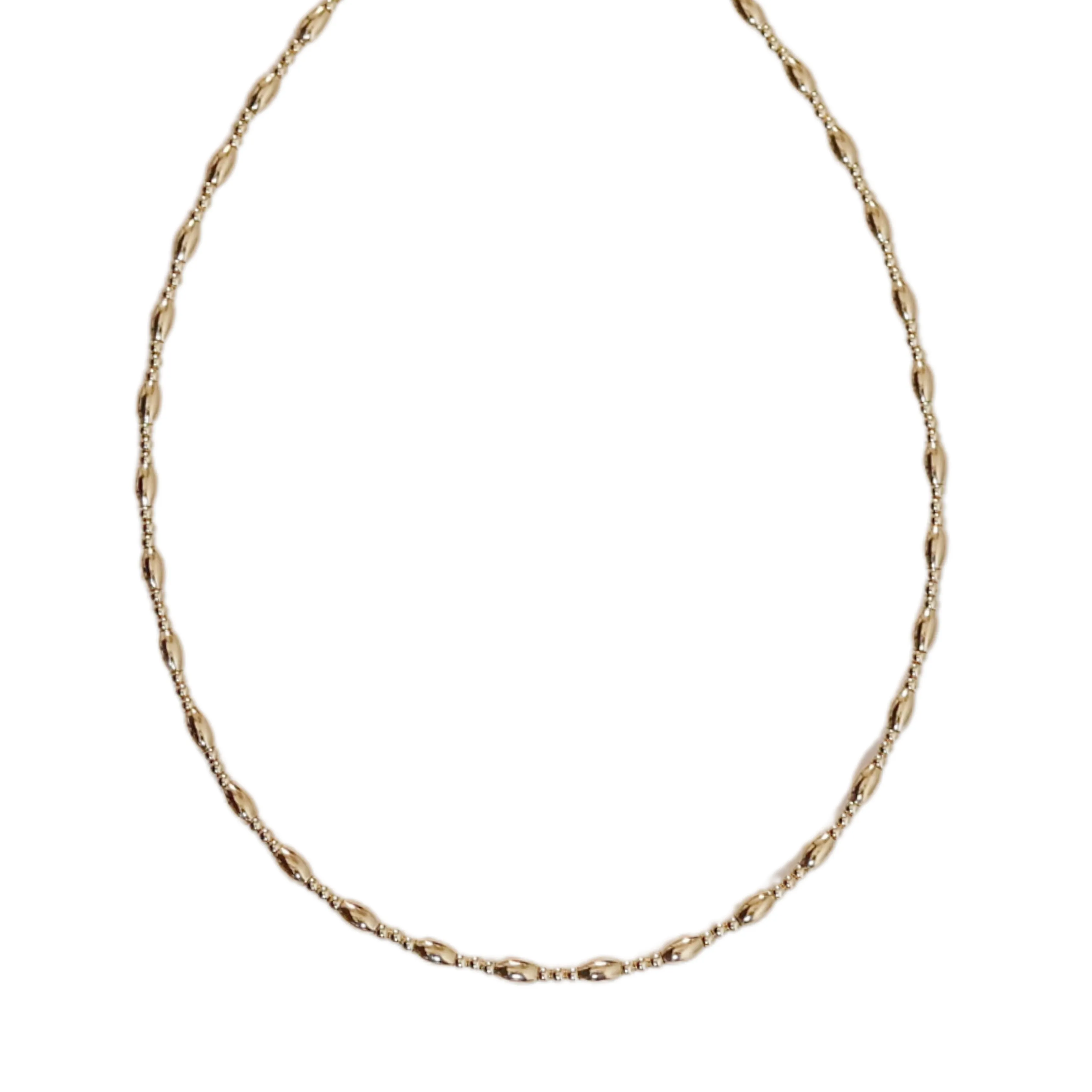 "MYLI" Gold Filled Ball and Oval Beaded Choker/Necklace