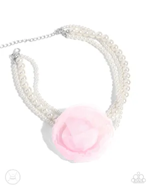 Radiant Rosette - Pink Necklace - Paparazzi Accessories